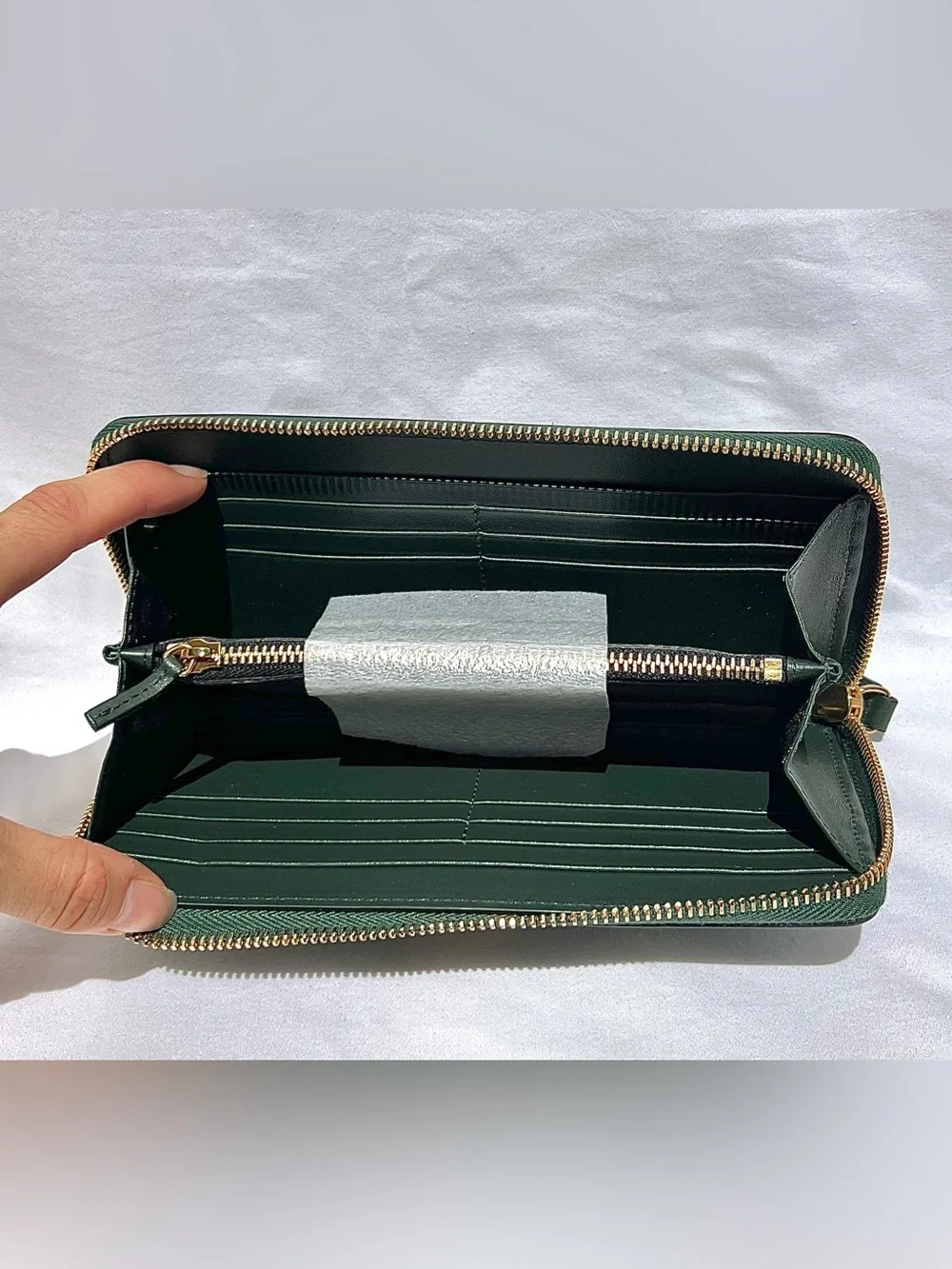 NEW $725 VERSACE Bottle Green Leather GOLD MEDUSA LOGO LargeContinental WALLET
